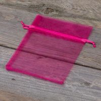 Organzabeutel 10 x 13 cm - fuchsia Lavendel und Trockenduftmischung