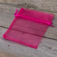 Organzabeutel 11 x 14 cm - fuchsia Für Kinder