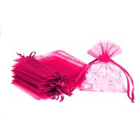 Organzabeutel 11 x 14 cm - fuchsia Lavendel und Trockenduftmischung