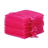 Organzabeutel 8 x 10 cm - fuchsia Valentinstag