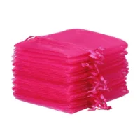 Organzabeutel 8 x 10 cm - fuchsia Valentinstag