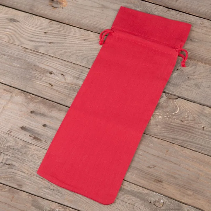 Baumwollsäckchen 16 x 37 cm - rot Rote Beutel