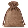 Jutesäckchen 15 cm x 20 cm - naturfarbe dunkel Braune Beutel