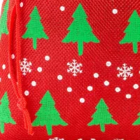 Jutesäckchen 15 cm x 20 cm - rot / Tannenbaum Alle Produkte