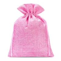 Jutesäckchen 18 cm x 24 cm - hellrosa Rosa Beutel