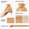 Jutesäckchen 12x15 cm Produktdetails mit rustikalem Gewebe und Vliesstoff-Futter