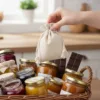 Leinen Säckchen zur Aufbewahrung von Gläsern und Produkten
