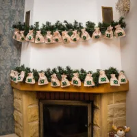 Adventskalender JutesĂ€ckchen 12 x 15 cm - Naturfarbe, hell + grĂŒne Zahlen Alle Produkte