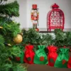 Adventskalender Jutesäcke, Größe 12 x 15 cm - grün und rot + rote und grüne Zahlen Gelegenheit Beutel