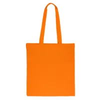 Baumwolltasche 38 x 42 cm mit langen Henkeln - orange Orangefarbene Beutel