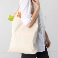 Baumwolltasche 38 x 42 cm mit langen Henkeln - naturfarben Baumwollsäcke