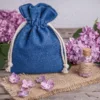 Jeans Beutel 12 x 15 cm - blau Baumwollsäckchen