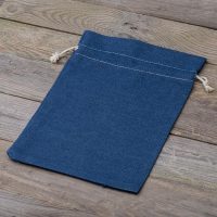 Jeans Beutel 26 x 35 cm - blau Auf Reisen