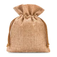 Jutesäckchen 10 cm x 13 cm - hellbraun Braune Beutel