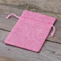 Jutesäckchen 10 cm x 13 cm - hellrosa Lavendel und Trockenduftmischung