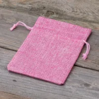 Jutesäckchen 10 cm x 13 cm - hellrosa Lavendel und Trockenduftmischung