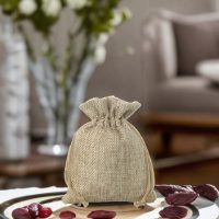 Jutesäckchen 10 cm x 13 cm - naturfarbe Dunkle natürliche Säcke