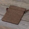 Jutesäckchen 12 cm x 15 cm - naturfarbe dunkel Jutesäckchen