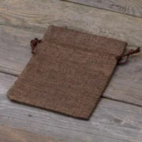 Jutesäckchen 12 cm x 15 cm - naturfarbe dunkel Jutesäckchen