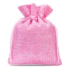 Jutesäckchen 13 x 18 cm - hellrosa Rosa Beutel