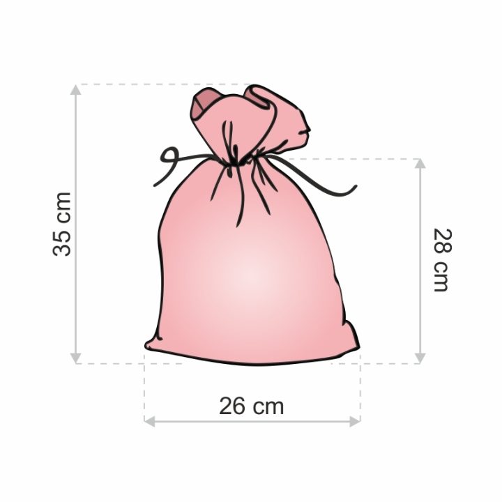 Jutesäckchen 26 cm x 35 cm - Weihnachten, Glocke Jutesäckchen