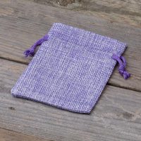 Jutesäckchen 8 cm x 10 cm - lila Lavendel und Trockenduftmischung