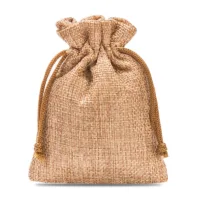 Jutesäckchen 9 cm x 12 cm - hellbraun Braune Beutel