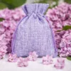 Jutesäckchen 9 cm x 12 cm - lila Kleine Beutel 9x12 cm