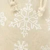 Säckchen à la Leinen mit Druck 15 x 20 cm - naturfarbe / Schnee Beutel mit aufdruck