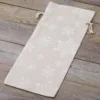 Säckchen à la Leinen mit Druck 16 x 37 cm - naturfarbe / Schnee Leinensäckchen