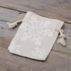 Säckchen à la Leinen mit Druck 9 x 12 cm - naturfarbe / Schnee Branchen / Kategorien