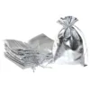 Metallic Säckchen 13 x 18 cm - silber Baby Shower