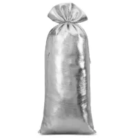 Metallic Säckchen 16 x 37 cm - silber Metallicsäckchen