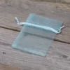 Organzabeutel 7 x 9 cm - himmelblau Baby Shower