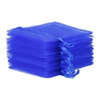 Organzabeutel 7 x 9 cm - blau Lavendel und Trockenduftmischung