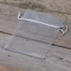 Organzabeutel 10 x 13 cm - silber Weihnachtsbeutel