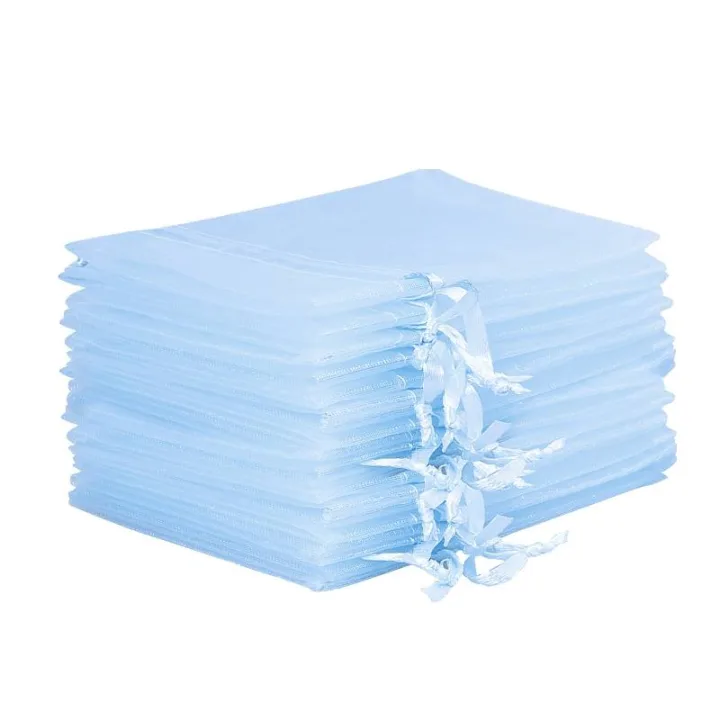 Organzabeutel 12 x 15 cm - himmelblau Für Kinder