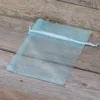Organzabeutel 12 x 15 cm - himmelblau Mittlere Beutel