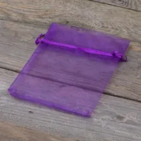 Organzabeutel 12 x 15 cm - dunkelviolett Frauentag