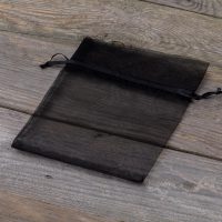 Organzabeutel 12 x 15 cm - schwarz Lavendel und Trockenduftmischung