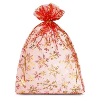 Organzabeutel 12 x 15 cm - Weihnachten Weihnachtsbeutel