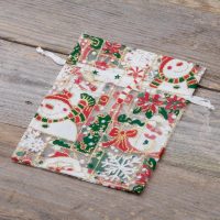 Organzabeutel 12 x 15 cm - Weihnachten / 5 Beutel mit aufdruck