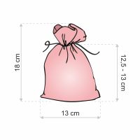 Organzabeutel 13 x 18 cm - braun Dankeschön für die Gäste