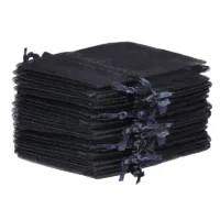 Organzabeutel 13 x 18 cm - schwarz Schwarze Beutel