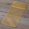 Organzabeutel 13 x 27 cm - gold Mittlere Beutel