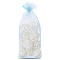 Organzabeutel 13 x 27 cm - himmelblau Himmelblau Beutel