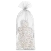 Organzabeutel 13 x 27 cm - weiß Mittlere Beutel 13x27 cm