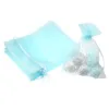 Organzabeutel 15 x 20 cm - himmelblau Baby Shower