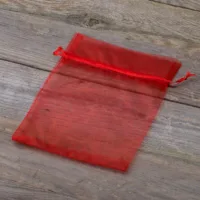 Organzabeutel 15 x 20 cm - rot Valentinstag