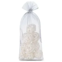 Organzabeutel 15 x 33 cm - silber Mittlere Beutel 15x33 cm